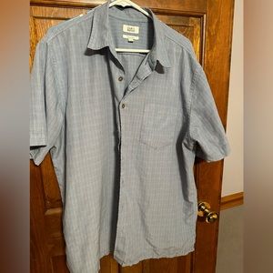 Blue shirt sleeve button down